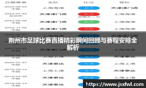 荆州市足球比赛直播精彩瞬间回顾与赛程安排全解析